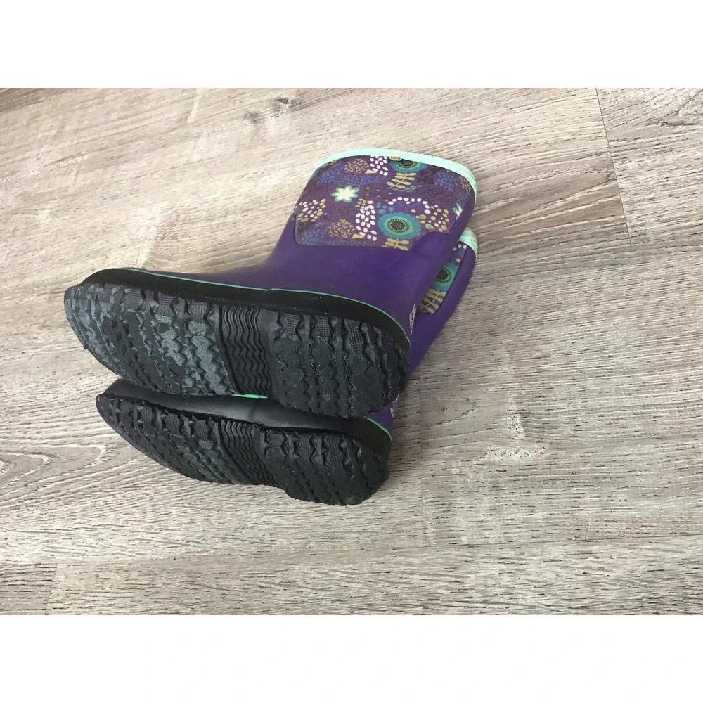 Bogs Purple Winter Snow Boots Youth Girls Size 2 Stomper Reef EUR 33